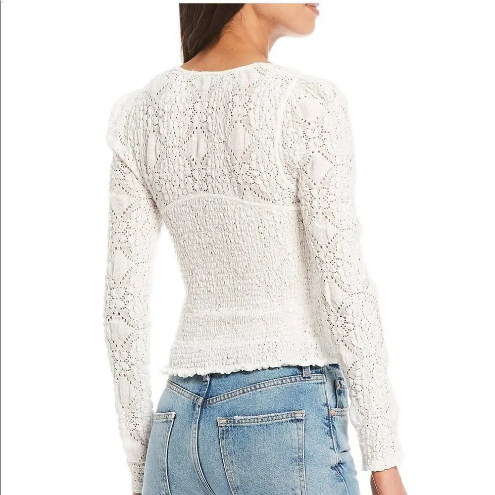 Free People Cream Top